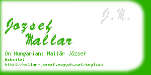 jozsef mallar business card